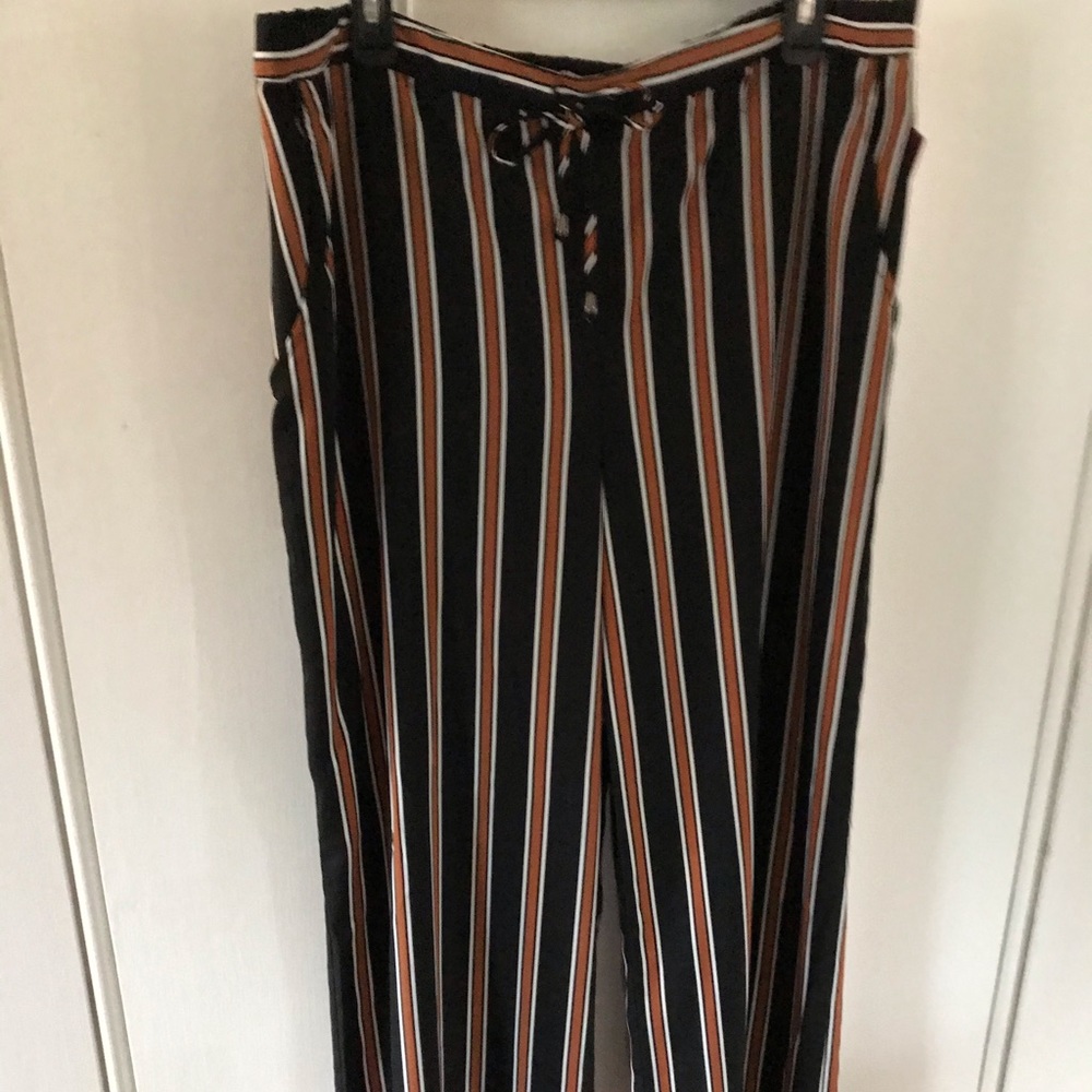 High waisted wide leg pants